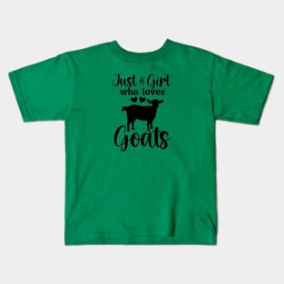 A girl who loves goats Kids T-Shirt